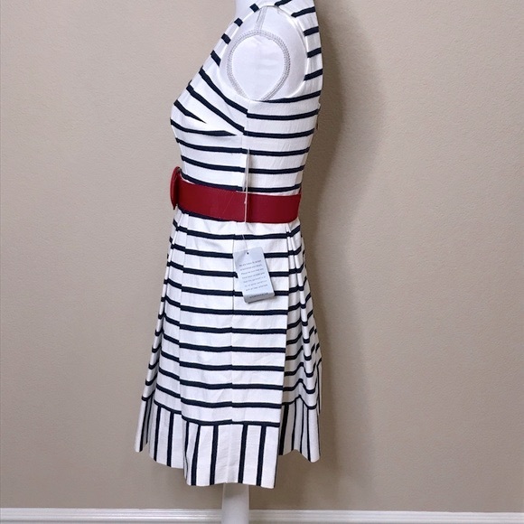 Eliza J Striped Fit & Flare Dress Size 2P - Picture 5 of 15